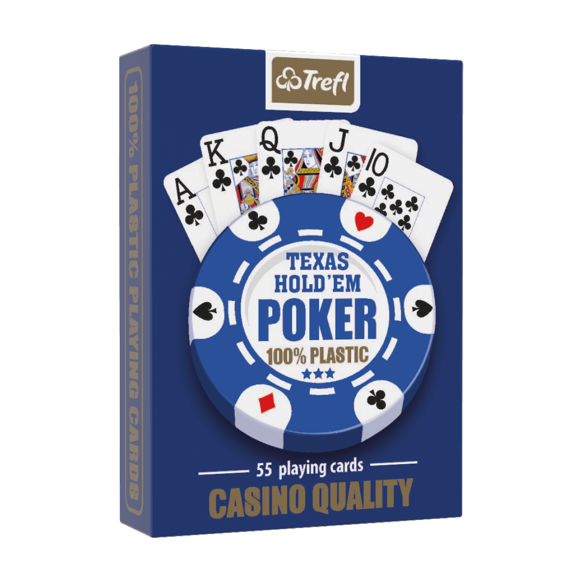 Karty - Plastik Poker TREFL (Niebieskie)