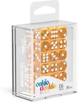 Oakie Doakie Dice D6 Marble-Orange 36