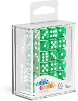 Oakie Doakie Dice D6 Translucent-Green 36