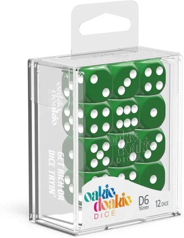 Oakie Doakie Dice D6 Solid-Green 12