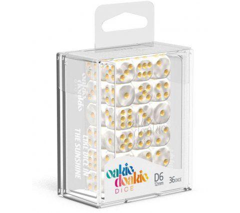 Oakie Doakie Dice D6 Marble-White 36