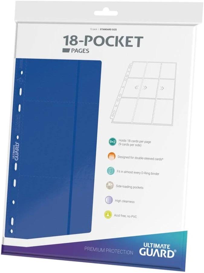 10 Ultimate Guard 18-Pocket Side-Loading Pages (Blue)