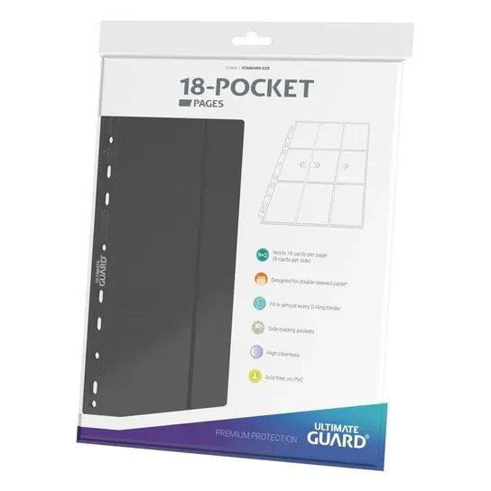 10 Ultimate Guard 18-Pocket Side-Loading Pages (Gray)