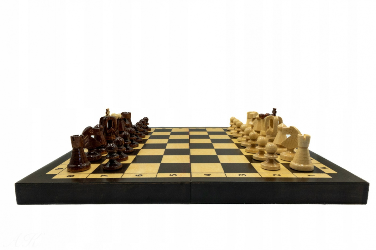 Drewniane szachy Królewskie 35x35cm