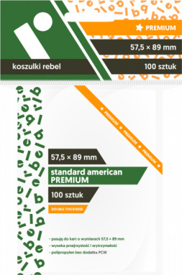 Koszulki na karty Rebel (57,5x89 mm) "Standard American Premium", 100 sztuk